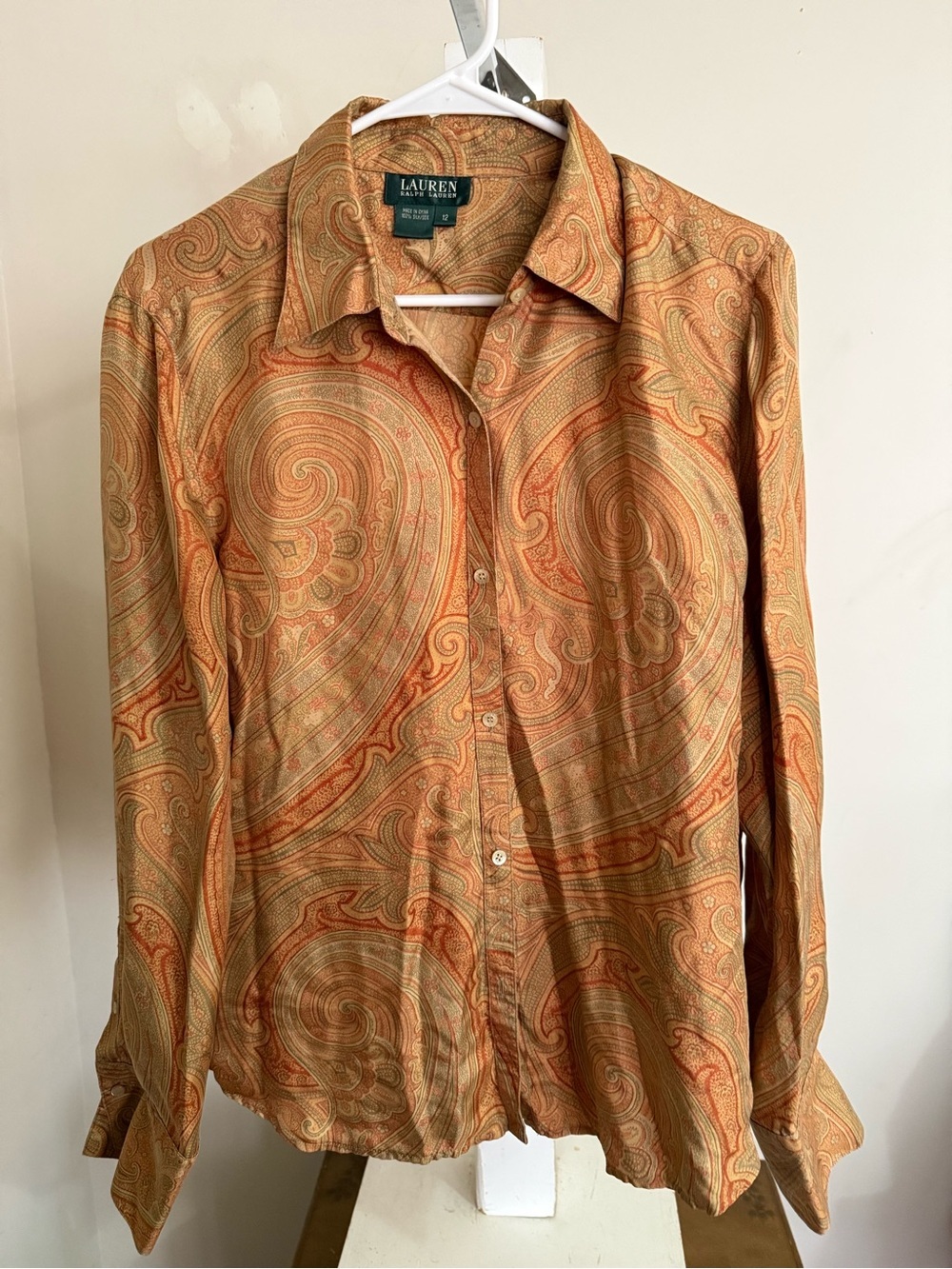Vintage Lauren Ralph Lauren 100% Silk Shirt